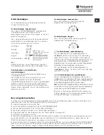 Preview for 29 page of Hotpoint Ariston Hotpoint Instructions For Use Manual