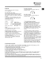 Preview for 41 page of Hotpoint Ariston Hotpoint Instructions For Use Manual