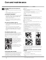 Preview for 22 page of Hotpoint Ariston KLF 72 Operating Instructions Manual