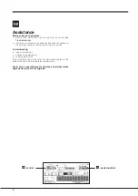 Предварительный просмотр 2 страницы Hotpoint Ariston LAL85 Series Operating Instructions Manual