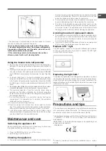 Предварительный просмотр 7 страницы Hotpoint Ariston LAL85 Series Operating Instructions Manual