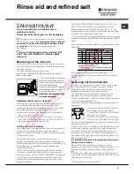 Предварительный просмотр 9 страницы Hotpoint Ariston LDF 12314 Operating Instructions Manual