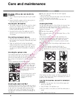 Предварительный просмотр 10 страницы Hotpoint Ariston LDF 12314 Operating Instructions Manual