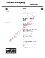 Предварительный просмотр 37 страницы Hotpoint Ariston LDF 12314 Operating Instructions Manual