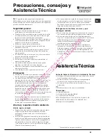 Предварительный просмотр 59 страницы Hotpoint Ariston LDF 12314 Operating Instructions Manual