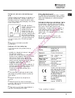 Предварительный просмотр 75 страницы Hotpoint Ariston LDF 12314 Operating Instructions Manual