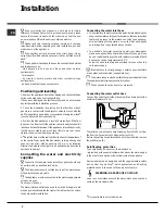 Preview for 2 page of Hotpoint Ariston LDF 12314E Operating Instructions Manual