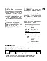 Preview for 3 page of Hotpoint Ariston LDF 12314E Operating Instructions Manual