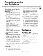 Preview for 11 page of Hotpoint Ariston LDF 12314E Operating Instructions Manual