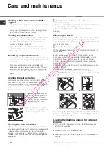 Preview for 22 page of Hotpoint Ariston LFF 8243 Operating Instructions Manual