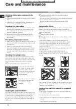 Preview for 10 page of Hotpoint Ariston LFF 835 Operating Instructions Manual