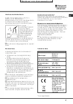 Preview for 27 page of Hotpoint Ariston LFF 835 Operating Instructions Manual