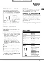 Preview for 39 page of Hotpoint Ariston LFF 835 Operating Instructions Manual