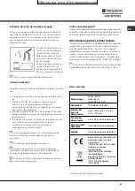 Preview for 51 page of Hotpoint Ariston LFF 835 Operating Instructions Manual