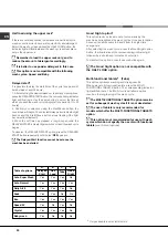 Preview for 20 page of Hotpoint Ariston LFF 8357 Operating Instructions Manual