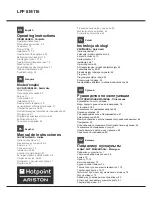 Preview for 1 page of Hotpoint Ariston LFF-8M116 Operating Instructions Manual