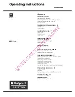 Preview for 13 page of Hotpoint Ariston LFS 114 Operating Instructions Manual