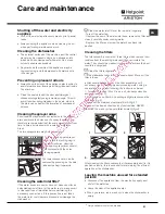 Preview for 21 page of Hotpoint Ariston LFS 114 Operating Instructions Manual