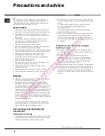 Preview for 22 page of Hotpoint Ariston LFS 114 Operating Instructions Manual