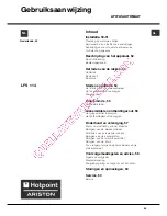 Preview for 49 page of Hotpoint Ariston LFS 114 Operating Instructions Manual