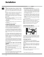 Preview for 14 page of Hotpoint Ariston LFSA+ 2164 Operating Instructions Manual