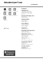 Hotpoint Ariston LFT 114 Operating Instructions Manual preview