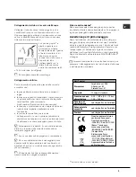 Preview for 3 page of Hotpoint Ariston LFT 116 Operating Instructions Manual