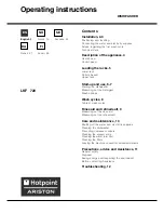 Preview for 1 page of Hotpoint Ariston LKF 720 Operating Instructions Manual