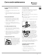 Preview for 21 page of Hotpoint Ariston LL 42 Instruction Book