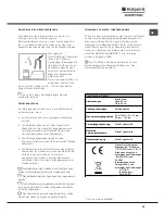 Preview for 39 page of Hotpoint Ariston LL 42 Instruction Book