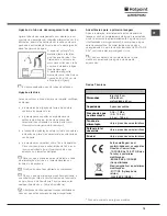 Preview for 75 page of Hotpoint Ariston LL 42 Instruction Book