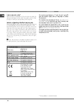 Preview for 22 page of Hotpoint Ariston LLK 7M121 Operating Instructions Manual