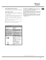 Preview for 23 page of Hotpoint Ariston LSB 7M121 Operating Instructions Manual