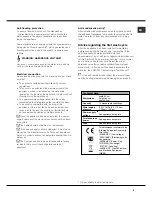 Предварительный просмотр 3 страницы Hotpoint Ariston LSF 712 Operating Instructions Manual