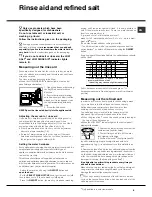 Предварительный просмотр 9 страницы Hotpoint Ariston LSF 712 Operating Instructions Manual