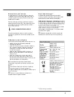 Предварительный просмотр 27 страницы Hotpoint Ariston LSF 712 Operating Instructions Manual