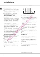 Preview for 2 page of Hotpoint Ariston LSF 825 Operating Instructions Manual