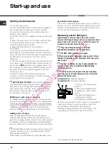 Preview for 18 page of Hotpoint Ariston LSF 825 Operating Instructions Manual