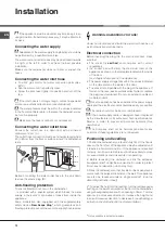 Предварительный просмотр 12 страницы Hotpoint Ariston LSFF 9M114 Operating Instructions Manual