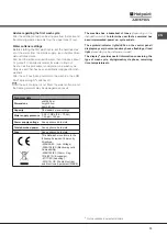 Предварительный просмотр 13 страницы Hotpoint Ariston LSFF 9M114 Operating Instructions Manual