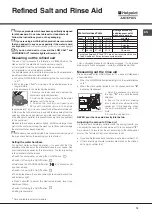 Предварительный просмотр 15 страницы Hotpoint Ariston LSFF 9M114 Operating Instructions Manual