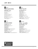 Hotpoint Ariston LSFF 9M124 Operating Instructions Manual preview