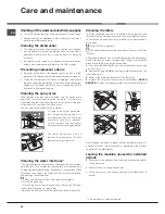 Preview for 20 page of Hotpoint Ariston LSFF 9M124 Operating Instructions Manual