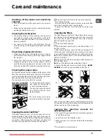 Preview for 21 page of Hotpoint Ariston LST114 Operating Instructions Manual