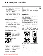 Preview for 69 page of Hotpoint Ariston LST114 Operating Instructions Manual