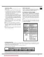 Preview for 3 page of Hotpoint Ariston LST216 Operating Instructions Manual