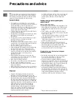 Preview for 22 page of Hotpoint Ariston LST216 Operating Instructions Manual