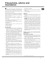 Preview for 3 page of Hotpoint Ariston LSTA+ 327 Operating Instructions Manual