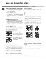 Preview for 32 page of Hotpoint Ariston LSTB 6B019 Operating Instructions Manual