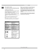 Preview for 46 page of Hotpoint Ariston LSTB 6B019 Operating Instructions Manual